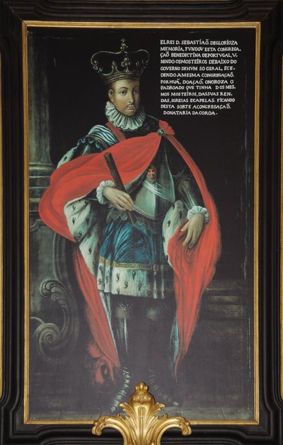 Dipinto di Sebastiano del Portogallo nel Monastero di Tibaes, Braga, Portogallo da Unbekannt Unbekannt